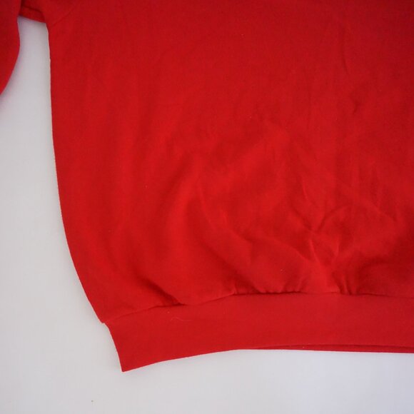Vintage Basic Editions Red Holly Birdhouse Mitten Patchwork Holiday Sweatshirt X - Picture 5 of 10